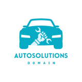 autosolutions domain logo - white background